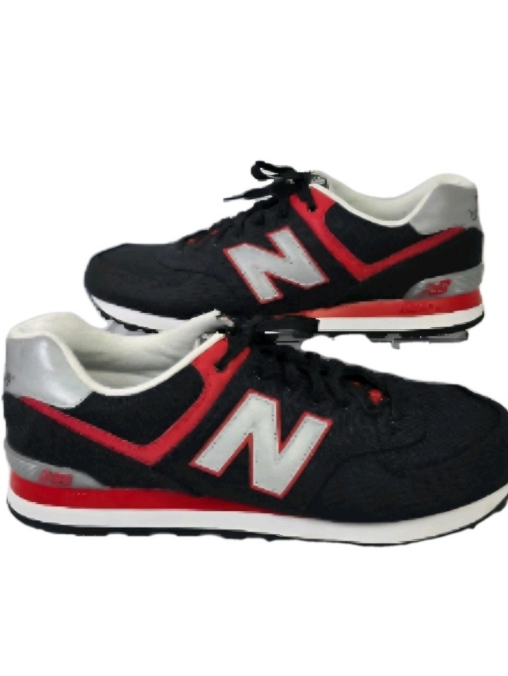 New Balance 574 'Jetsetter' BLK/RED/ WHITE US Men's Size 10.5 (EUC)